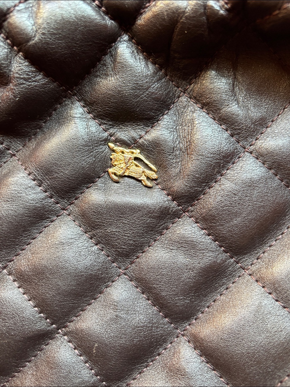 Burberry Quilted Leather Shoulder Bag - Dark Brown - Picture 6 of 7